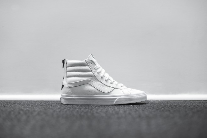 【详览】Vans Sk8-Hi Zip 纯白配色鞋款-Vans爱好者