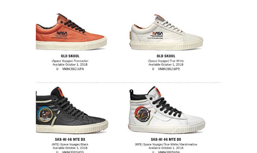 敲定发售日期!NASA x Vans 2018 联名系列-Vans爱好者