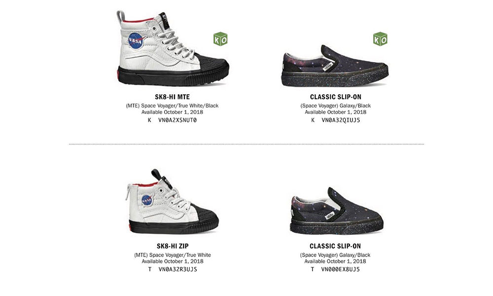 敲定发售日期!NASA x Vans 2018 联名系列-Vans爱好者